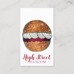 Devonshire Split Cream Jam Tea Shoppe Café Bakery Visitenkarte