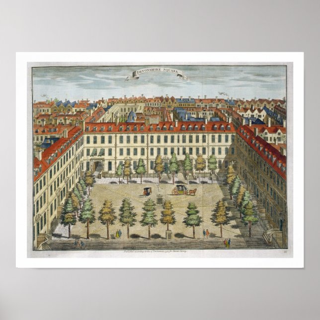 Devonshire Square, for 'Stow's Survey of London', Poster (Vorne)