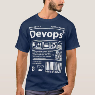 Devops Barcode Programmieren von Computern Quellco T-Shirt