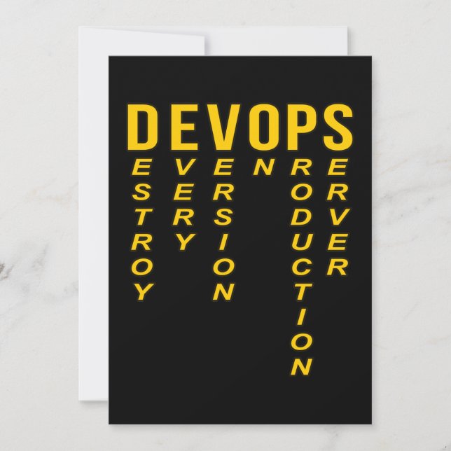 Devops Definition Technischer Computer IT-Programm Dankeskarte (Vorderseite)