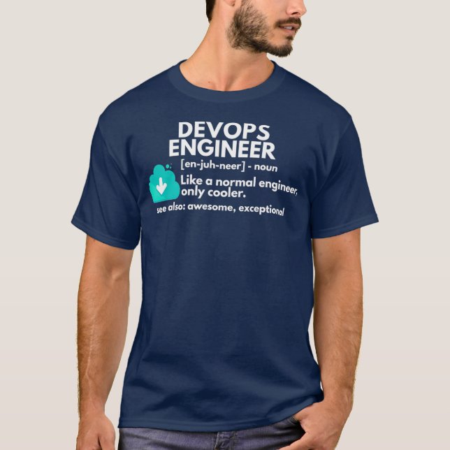 DevOps Engineer Definition Funny Engineering T-Shirt (Vorderseite)