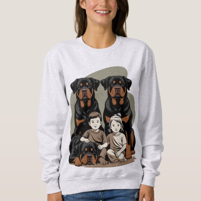 Devoted Family Pet, Rottweiler Sweatshirt (Vorderseite)