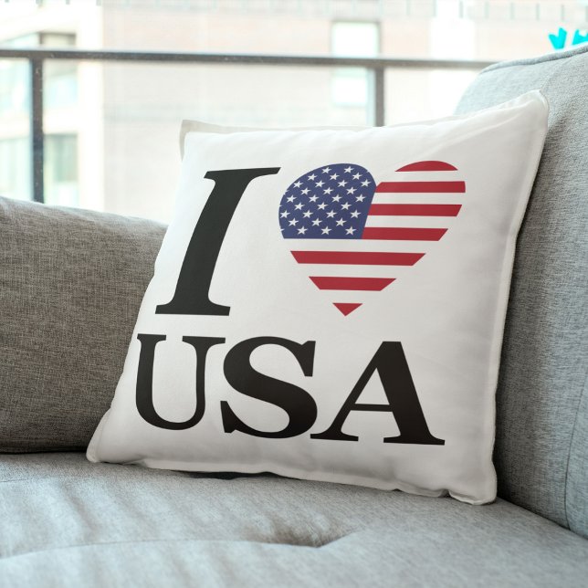 Dévotion sincère : I Love USA Iconic Coussin (Heartfelt Devotion: I Love USA Iconic Pillow!
I Wear Your Heart for the Nation!)