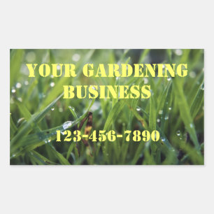 Dew Drop Grass Gardening Stickers d'affaires