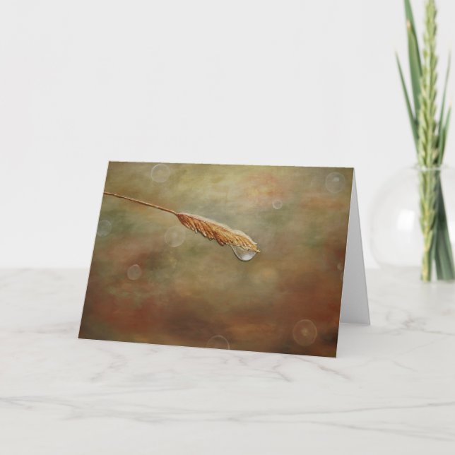 Dew Drop Grußkarte von Artist Alison Galvan Karte (Vorderseite)