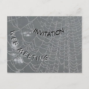 Dew Drops Spider Web Invitation Carte postale