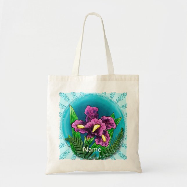 Dewdrop Iris Tragetasche (Vorne)