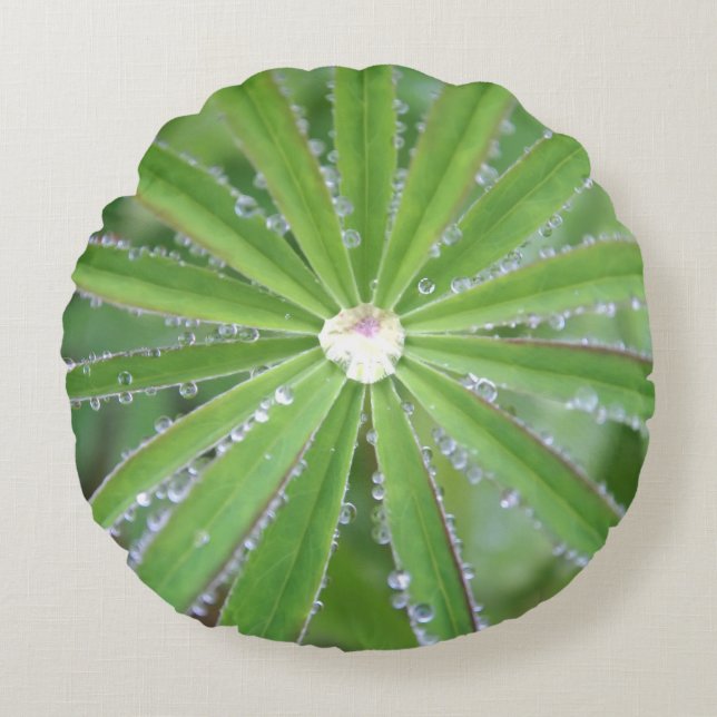 Dewdrop Rundes Kissen (Vorderseite)