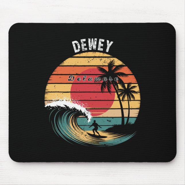 Dewey Beach Delaware Strand Surfen  Mousepad (Vorne)