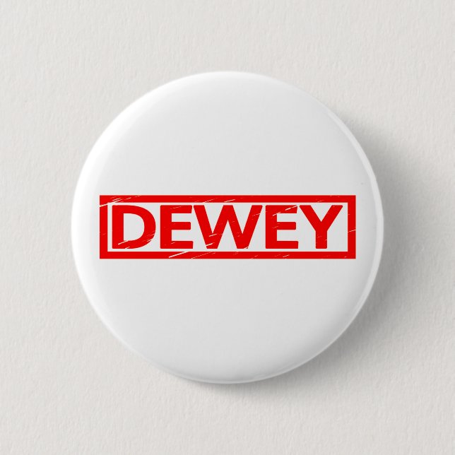 Dewey Briefmarke Button (Vorderseite)