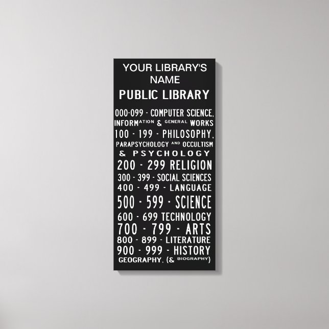 Dewey Decimal zur Leinwand (Vorderseite)