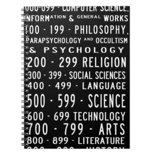 Dewey-Dezimalzahln-Notizbuch Notizblock