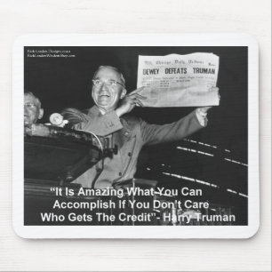 Dewey schlägt Truman Lustige Geschenke T-Shirts Kn Mousepad