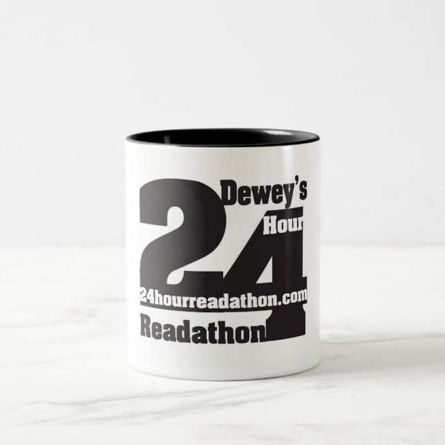 Deweys 24 Stunde Readathon zwei Ton-Tasse Zweifarbige Tasse (Mittel)