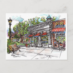 Dewey's Coffee House Shaker Square Postcard Postkarte