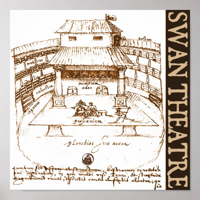 DeWitts Swan-Theaterskizze Poster (Vorne)
