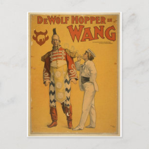 DeWolf Hopper in 'Wang' Vintage Theater Postkarte