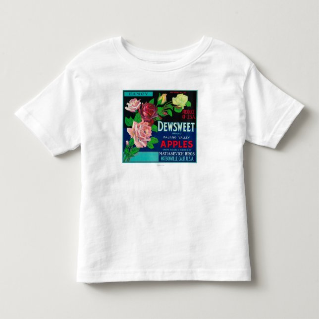 Dewsweet Apple Kiste LabelWatsonville, CA Kleinkind T-shirt (Vorderseite)