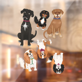Dexter der Hund und Freunde Klammern Fensteraufkleber