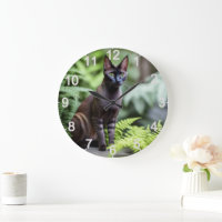 Dexter die schwarze siamesische Katze, Wall Clock