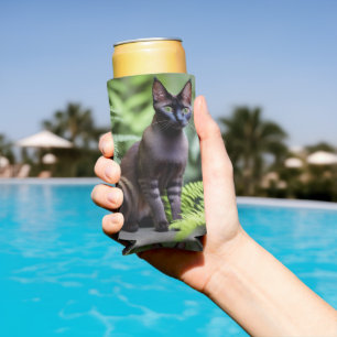 Dexter die schwarze Siamkatze, Seltzer kann kühler Selters Dosenkühler