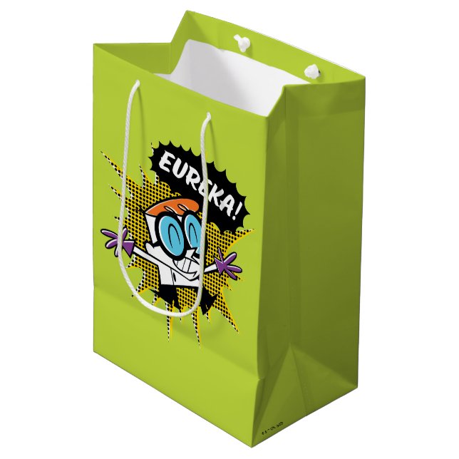 Dexter "Eureka!" Halftone Callot Graphic Mittlere Geschenktüte (Vorderseite Schrägansicht)