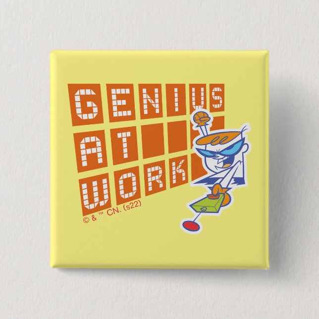 Dexter "Genius at work" Button (Vorderseite)