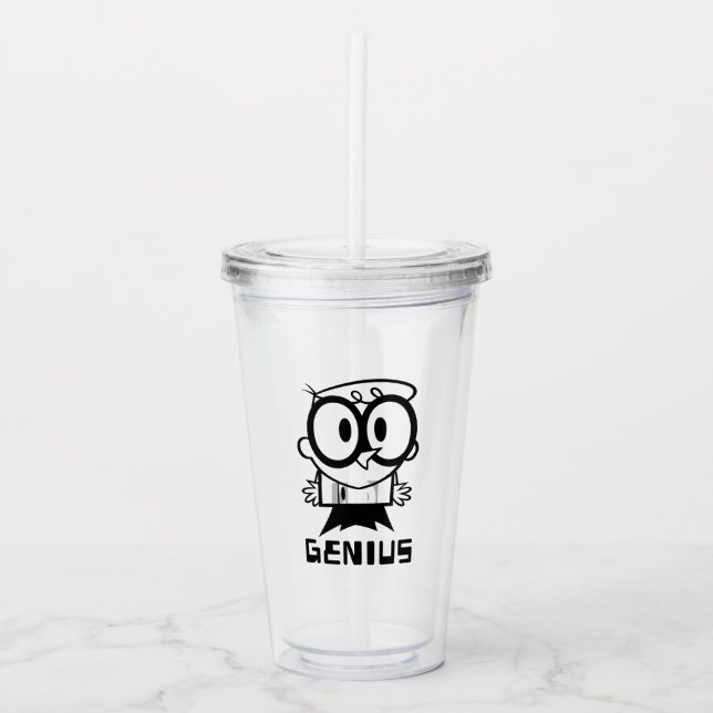 Dexter "Genius" Kontur Graphic Acryltrinkbecher (Vorderseite)