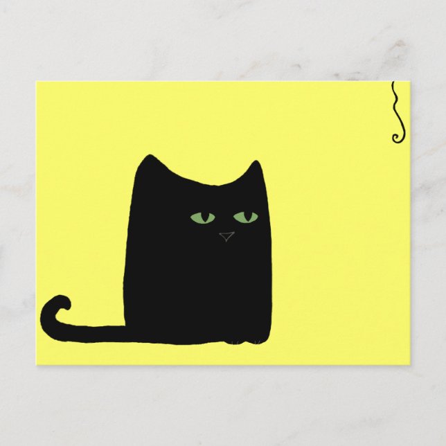 Dexter la carte postale Fat Black Cat (personnalis (Devant)