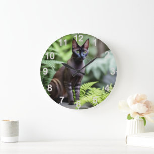 Dexter Le Chat Siamois Noir, Horloge Mur