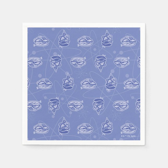 Dexter und Mandark Atommuster Serviette (Vorderseite)