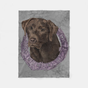 Dexter Version 2 - Schokolade-Labrador Fleecedecke
