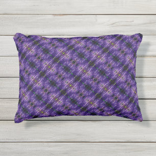 D'extérieur Abstrait Floral Art Purple Outdoor Accent Coussin