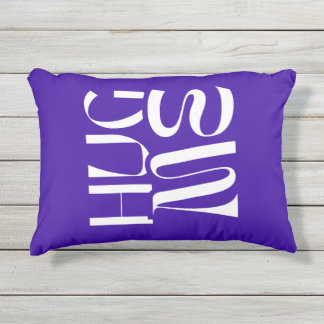 D'extérieur Accent Coussin HUG ME Purple & blanc