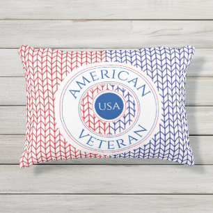 D'extérieur AMÉRICAIN VÉTÉRAN Coussin extérieur / Blanc