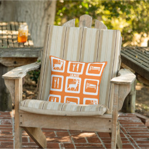 D'extérieur Chasse de sommeil pour manger personnalisé Coussin