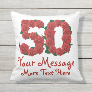 D'extérieur Cinquantième coussin de l'anniversaire