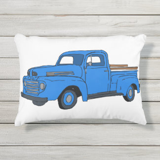 D'extérieur Coussin bleu vintage de camion