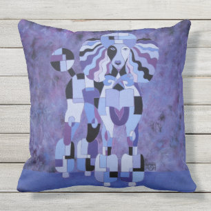 D'extérieur Coussin de caniche - pourpre