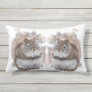 D'extérieur Coussin extérieur animal doux d'écureuils rouges