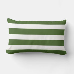 D'extérieur Coussin extérieur lombaire rayé vert chasseur