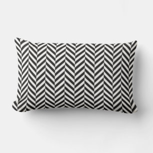 D'extérieur Coussin extérieur   Noir et blanc Motif à os de ce