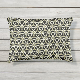 D'extérieur Coussin extérieur rectangulaire beige et noir