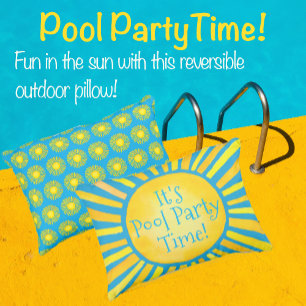 D'extérieur Coussin extérieur Sunny Pool Party