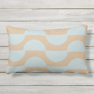 D'extérieur coussin extérieure mi-lune bleu clair et beige