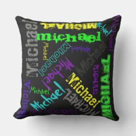 D'extérieur Coussin nommé de collage dans des couleurs