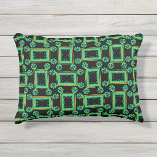 D'extérieur Coussin rectangle ext. Vert et noir Jimette Design