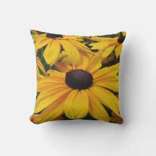 D'extérieur Fleurs Susan Jaune aux yeux noirs Coussin extérie