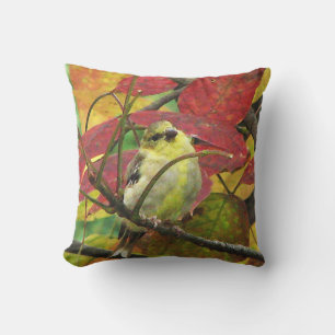 D'extérieur Goldfinch Bird en automne Coussin extérieur