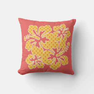 D'extérieur Hibiscus à Whimsical Tropical Outdoor Coussin